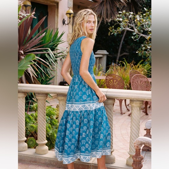 Christy Dawn Blue Sleeveless V-Neck Sundress - Picture 9 of 10